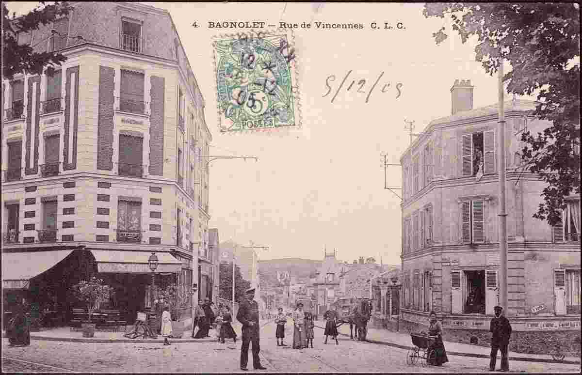 Bagnolet. Rue de Vincennes, 1905
