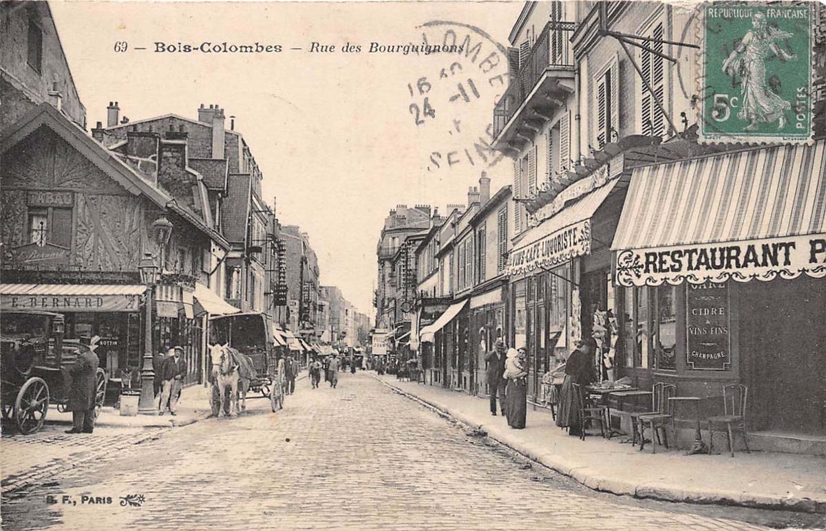Bois-Colombes. Rue des Bourguignons, Restaurant