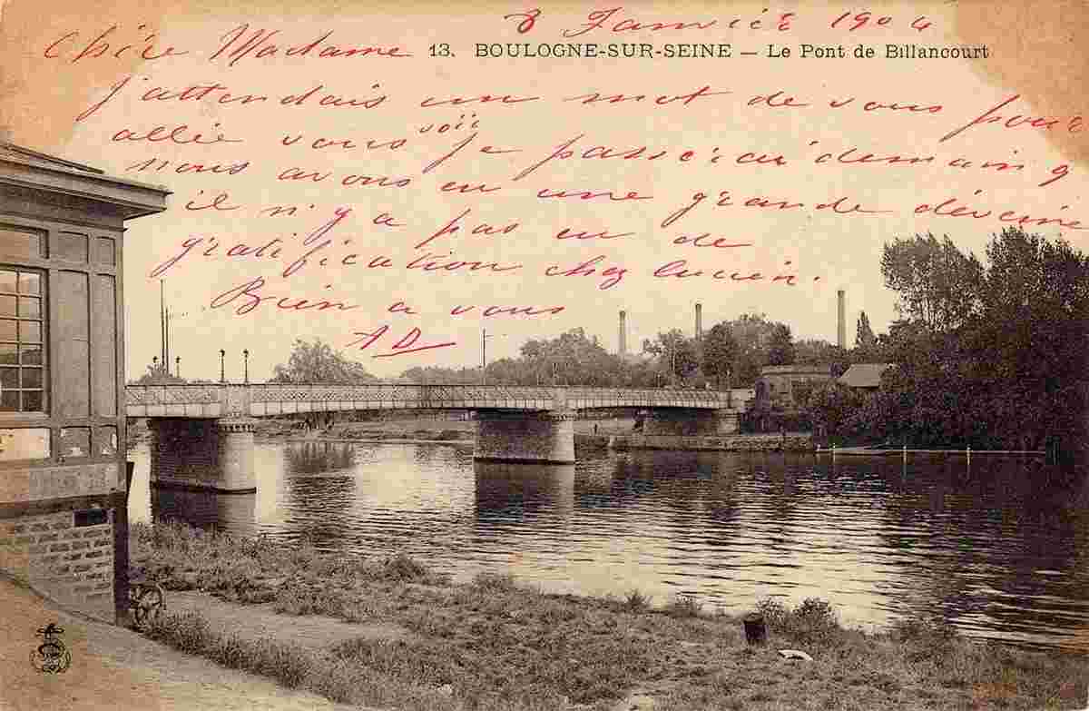 Boulogne-Billancourt. Le Pont, 1904