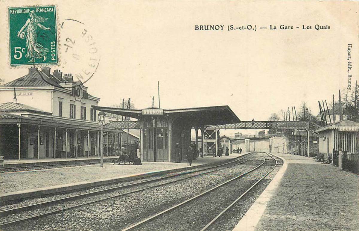 Brunoy. Vue du platform de la Gare
