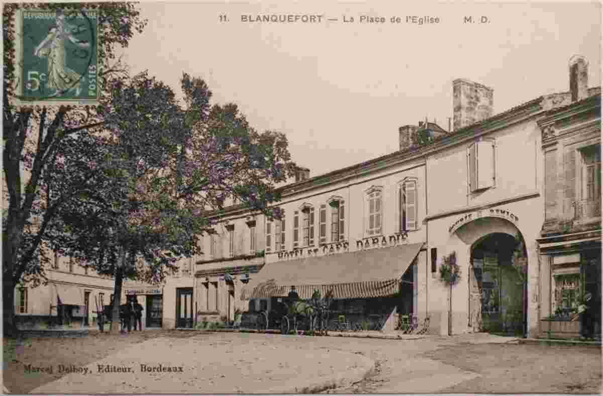 Blanquefort. Place de l'Église, 1913