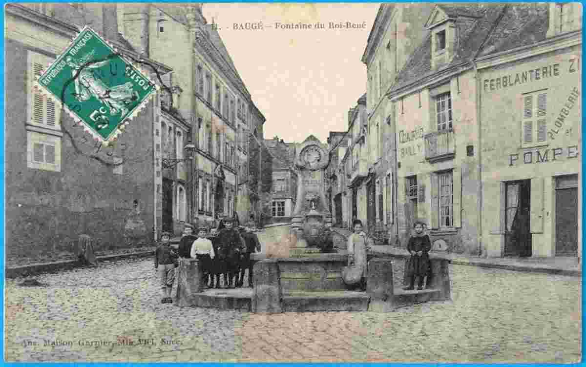 Baugé-en-Anjou. Baugé - Fontaine du Roi-René, 1912