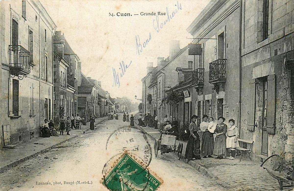 Baugé-en-Anjou. Cuon - Grande Rue, 1910