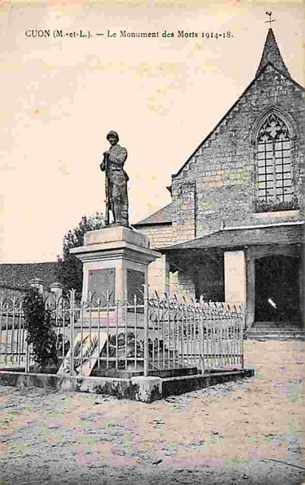 Baugé-en-Anjou. Cuon - L'Église XIe siècle et Monument des Morts 1914-1918
