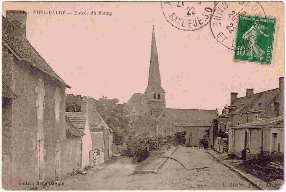 Baugé-en-Anjou. Vieil-Baugé - Entrée du Bourg, 1922