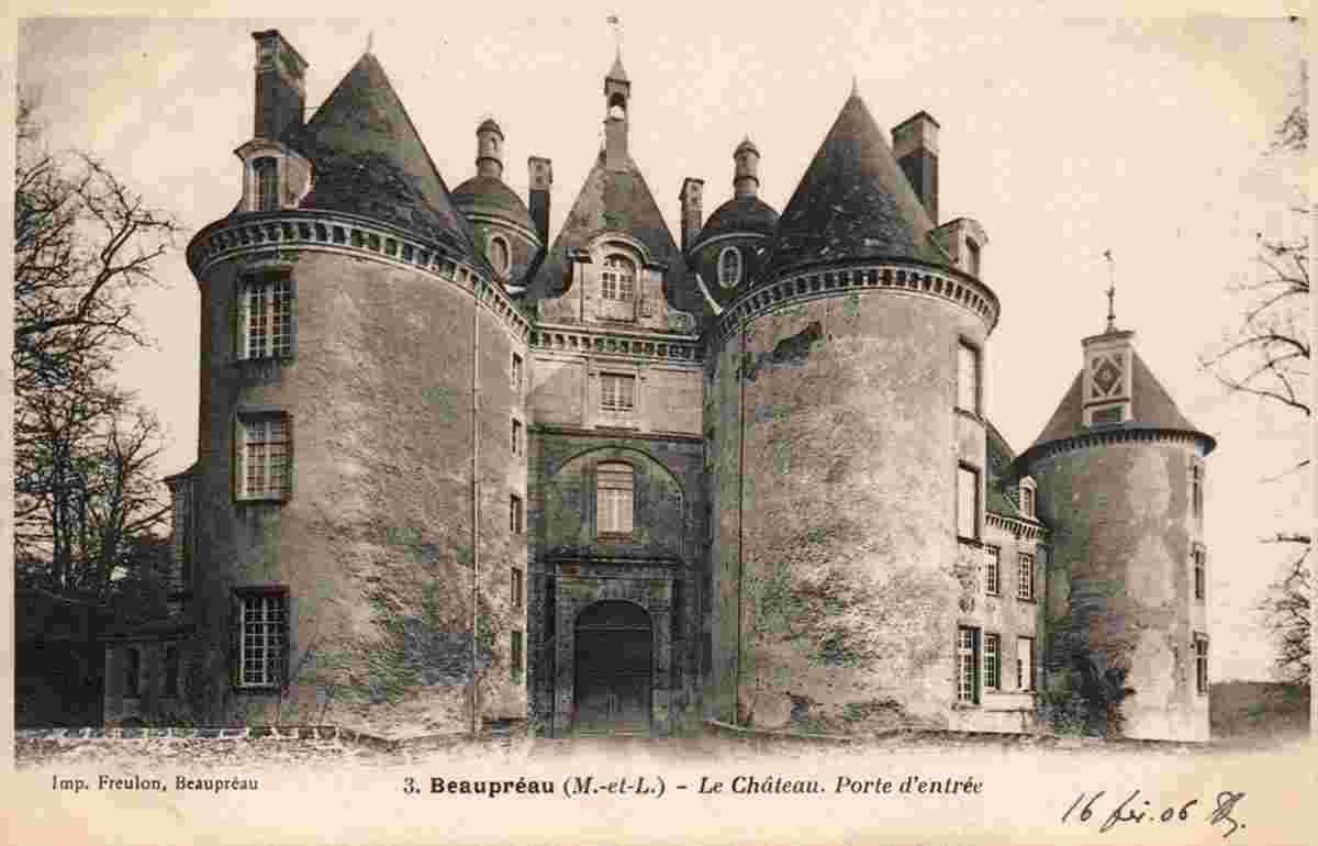Beaupréau-en-Mauges. Beaupréau - Château, Porte d'entrée, 1906