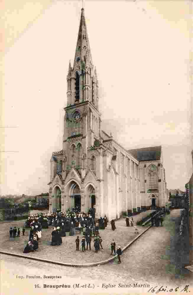 Beaupréau-en-Mauges. Beaupréau - Église Saint Martin (ou Notre-Dame), 1906