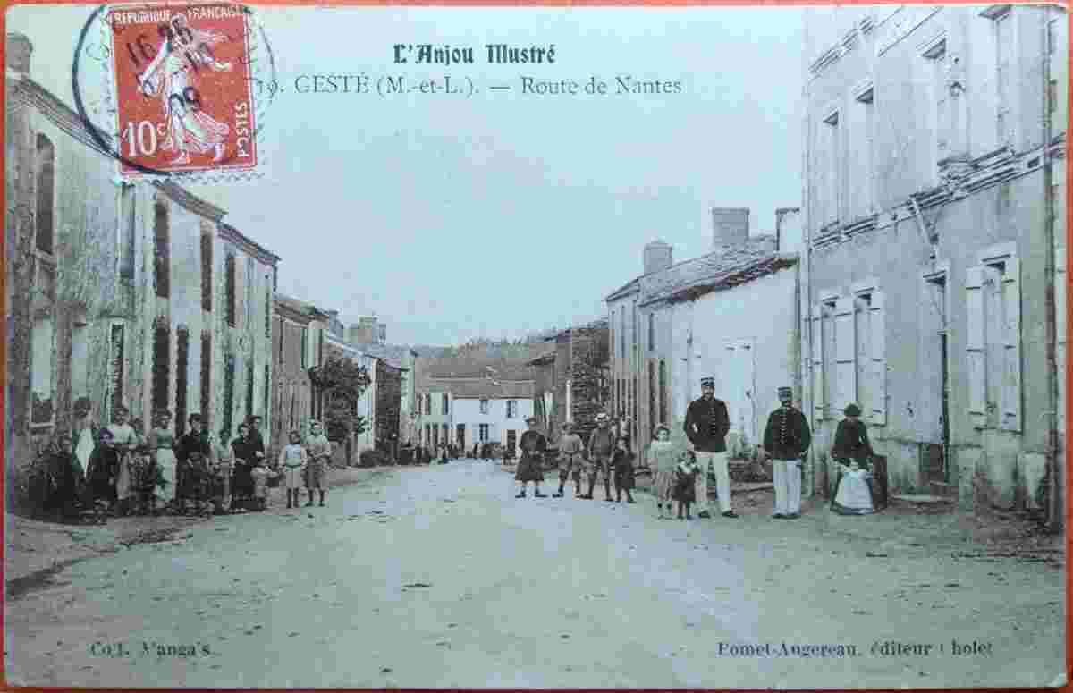 Beaupréau-en-Mauges. Gesté - Route de Nantes, 1909