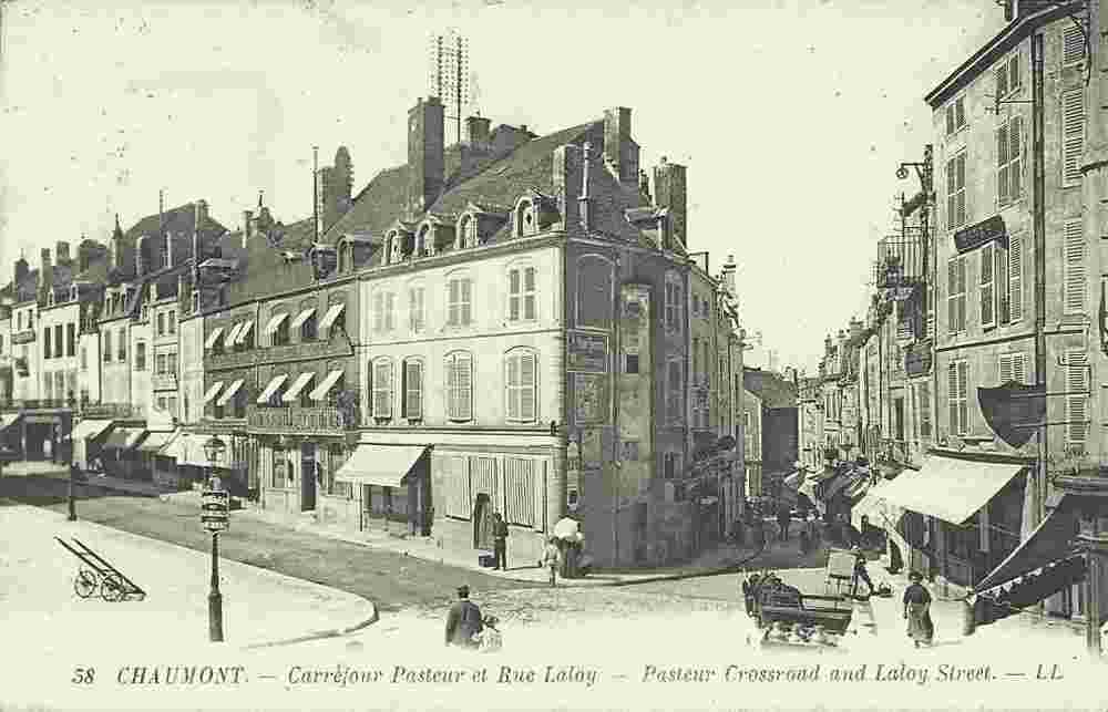 Chaumont. Carrefour Pasteur et Rue Laloy