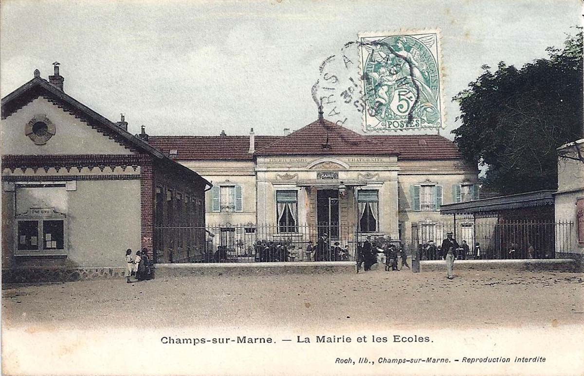 Champs-sur-Marne. La Mairie et les l'École