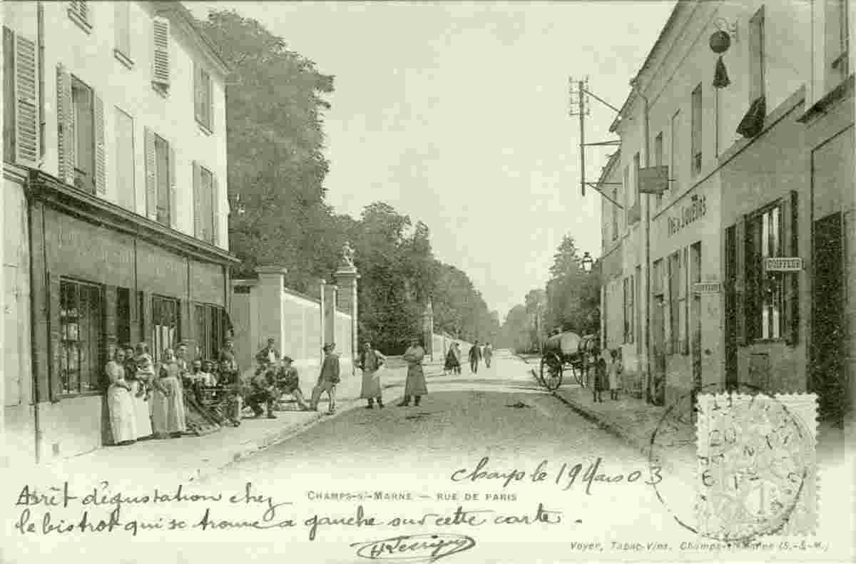 Champs-sur-Marne. La Rue de Paris