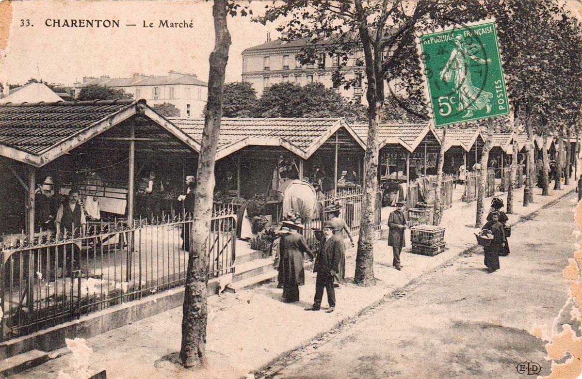 Charenton-le-Pont. Le Marché, 1911