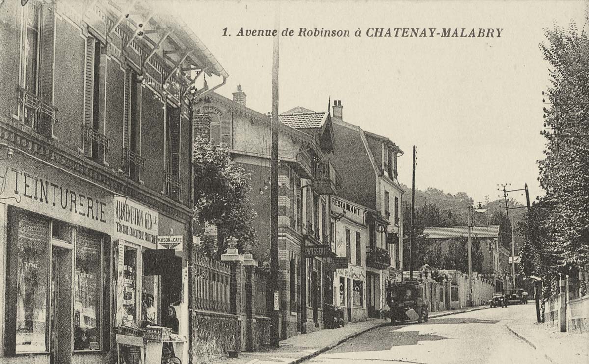 Châtenay-Malabry. Avenue de Robinson, commerces