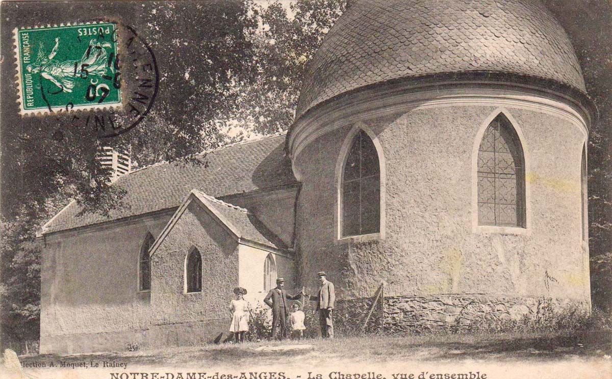 Clichy-sous-Bois. Notre-Dame des Anges, la Chapelle, vue d'ensemble, 1909