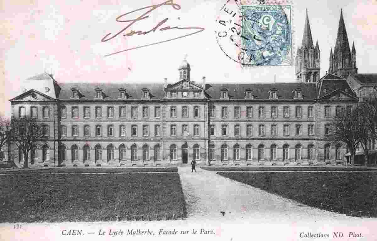 Caen. Le Lycée Malherbe - Façade sur le Parc, 1904