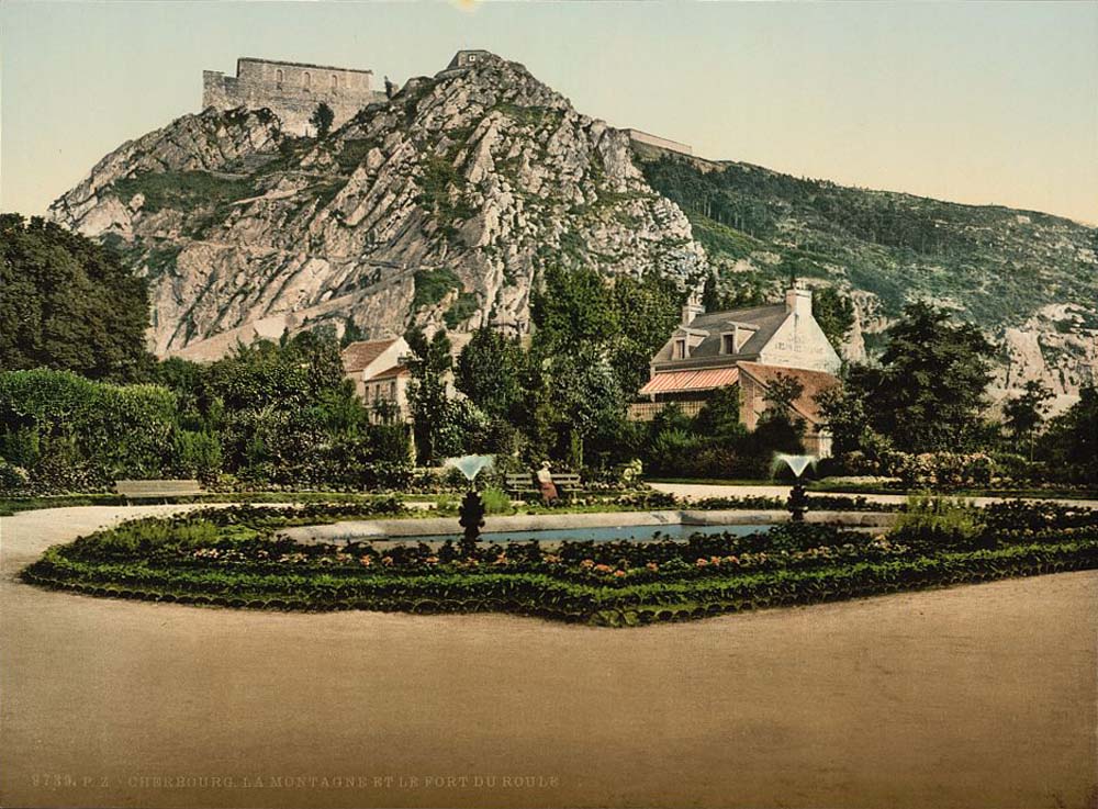 Cherbourg-Octeville. Cherbourg - The mountain and Fort du Roule, 1890