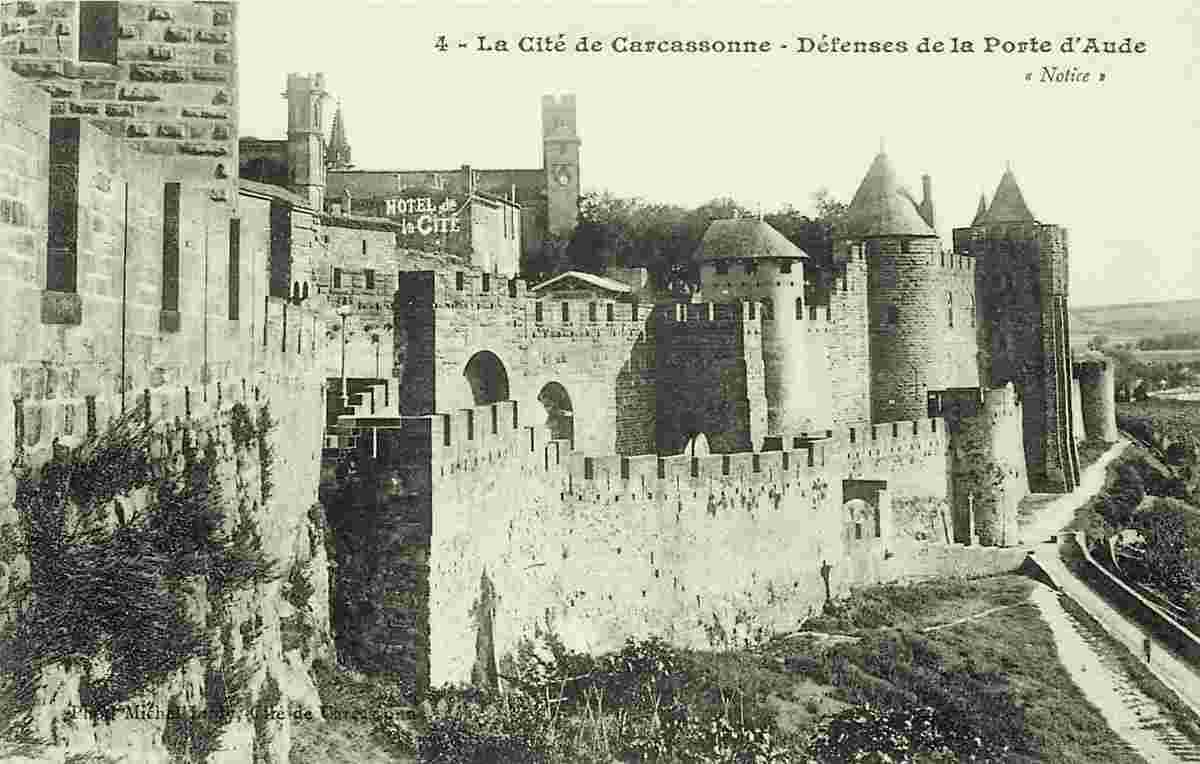 Carcassonne. Défenses de la Porte d'Aude