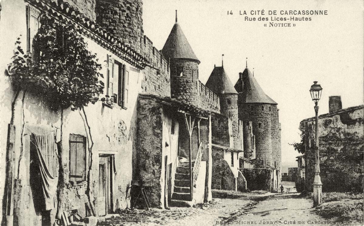 Carcassonne. Rue des Lices-Hautes 'Notice'