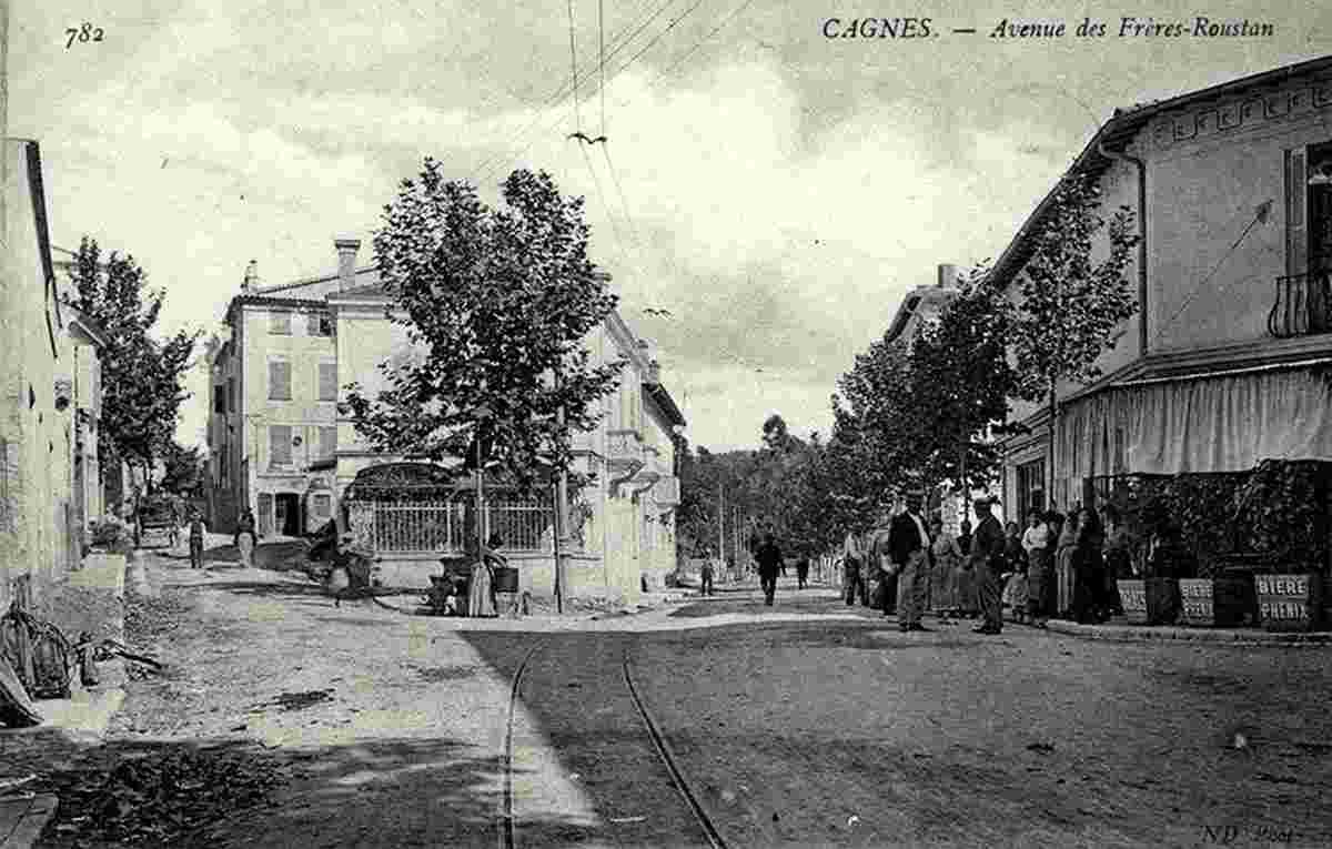 Cagnes-sur-Mer. Avenue des Frères Roustan, aujourd'hui avenue Auguste Renoir