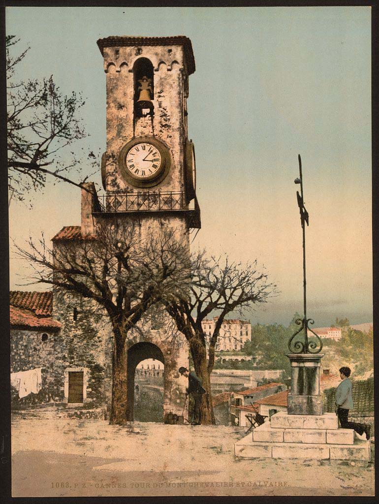 Cannes. 'Mont Chevalier', the tower and calvary, 1890