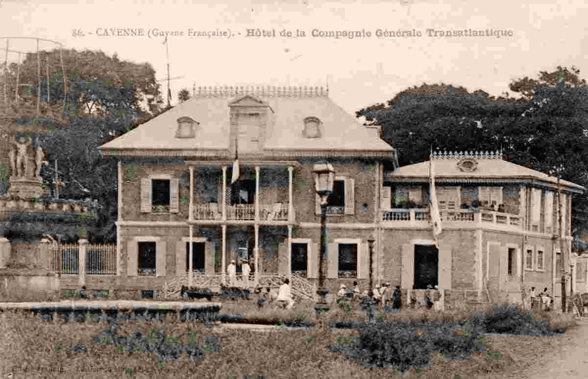 Cayenne. Hotel of the General Transatlantic Company, 1925