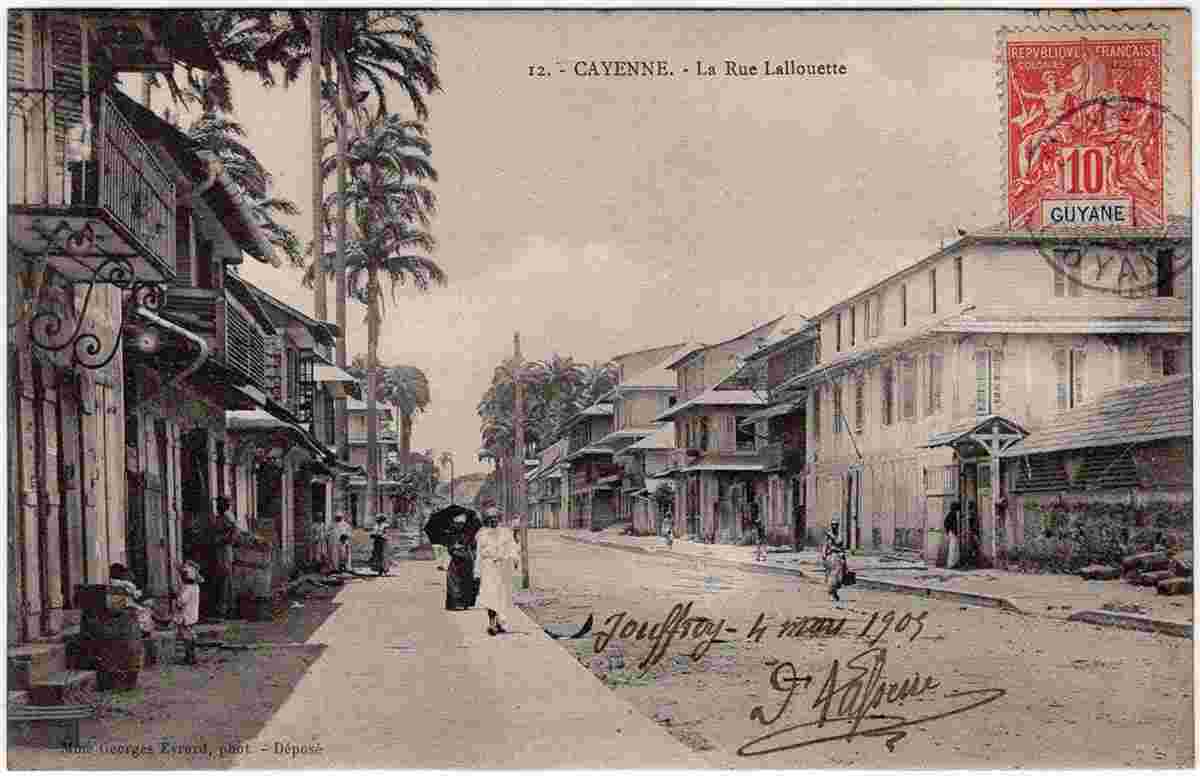 Cayenne. Lallouette Street, 1905