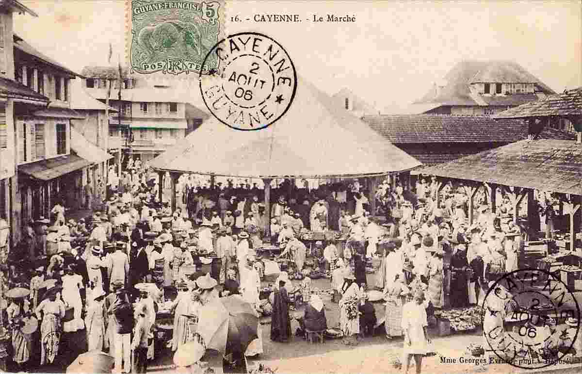 Cayenne. Market, 1906