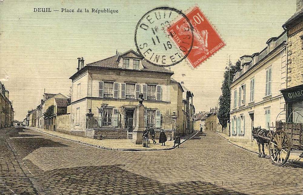 Deuil-la-Barre. Place de la République, 1916