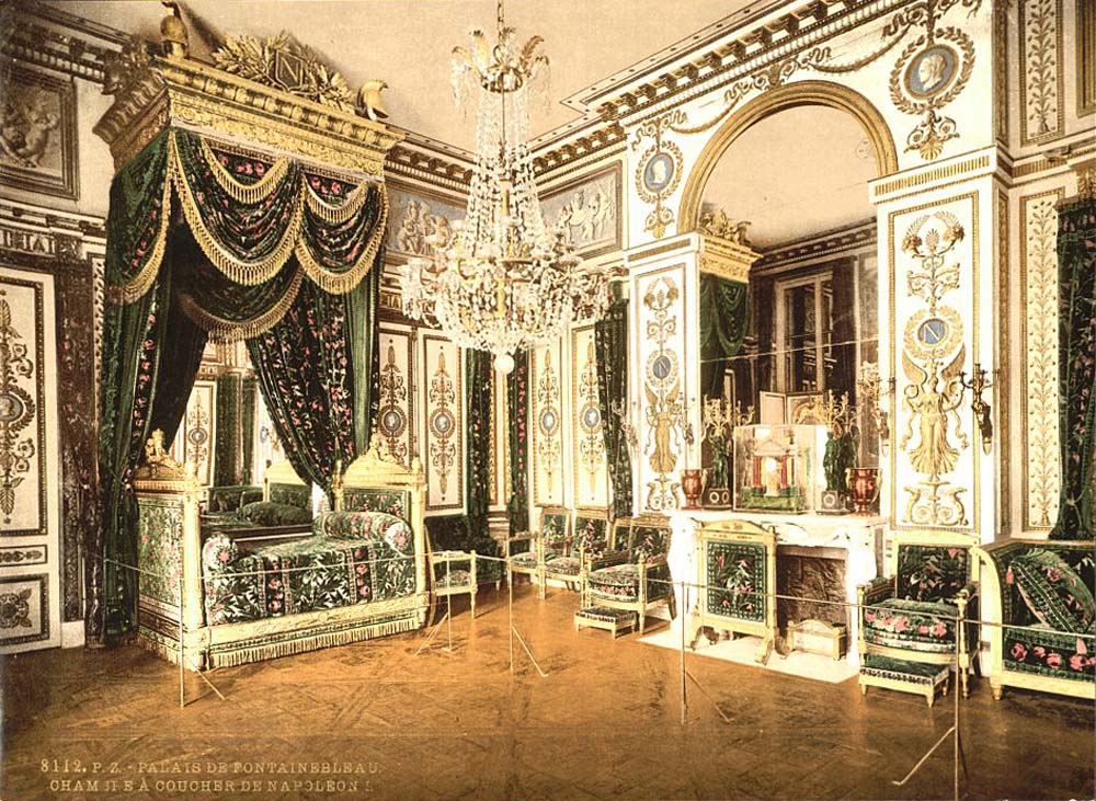 Fontainebleau. Bedroom of Napoleon I, Fontainebleau Palace, 1890