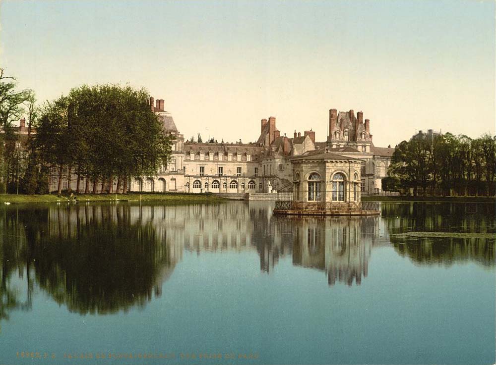Fontainebleau. From the park, Fontainebleau Palace, 1890