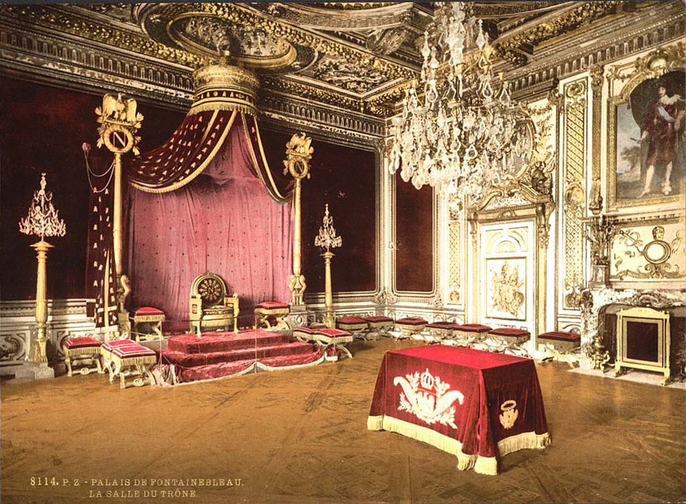 Fontainebleau. The throne room, Fontainebleau Palace, 1890