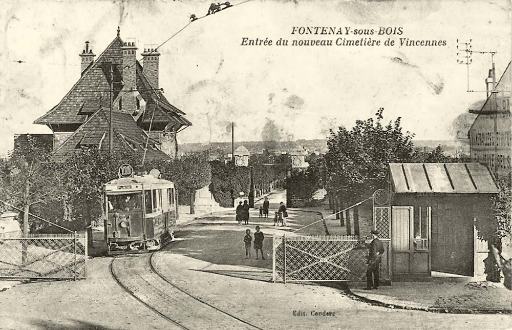 Fontenay-sous-Bois. Entrée du Nouveau Cimetière de Vincennes