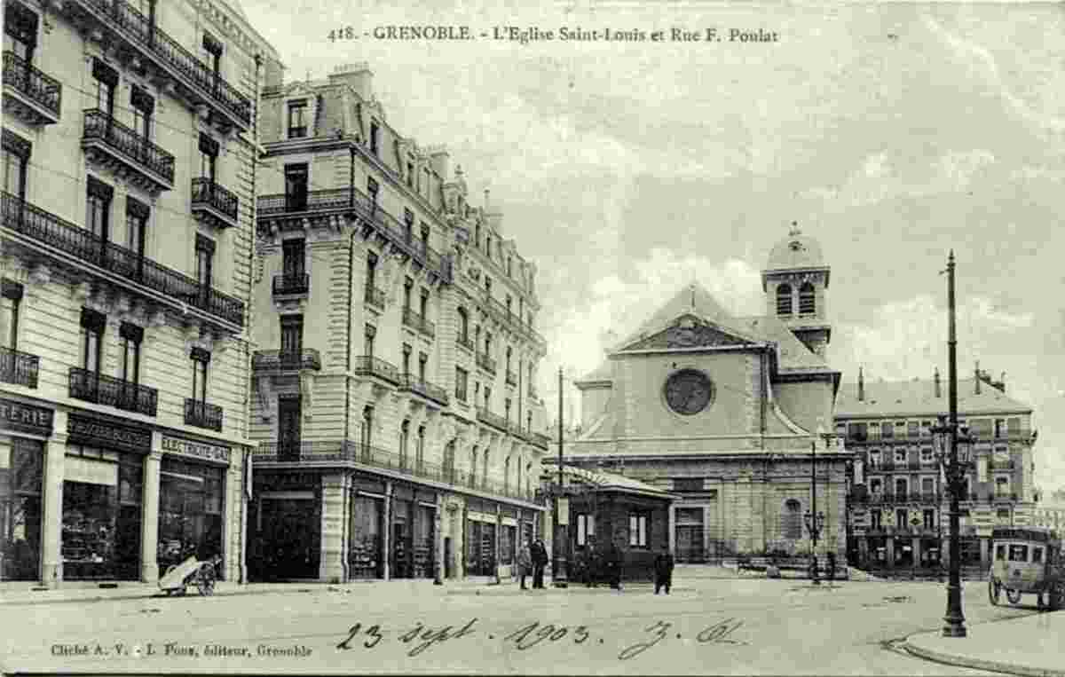 Grenoble. L'église Saint-Louis, 1903