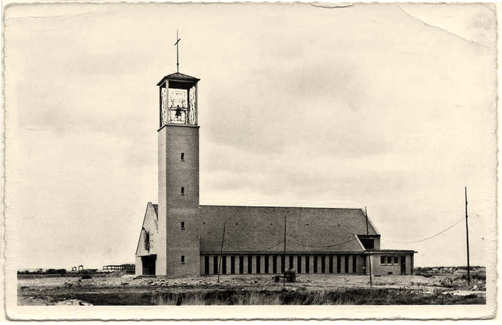 Grande-Synthe. L'Église Saint-Jacques, 1950-60s