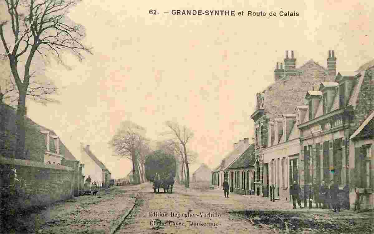 Grande-Synthe. Panorama de Ville et route de Calais