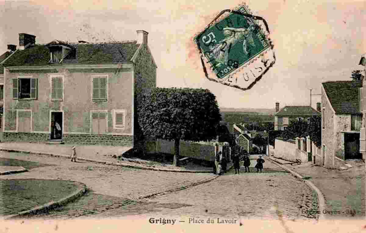 Grigny. Place du Lavoir, 1908