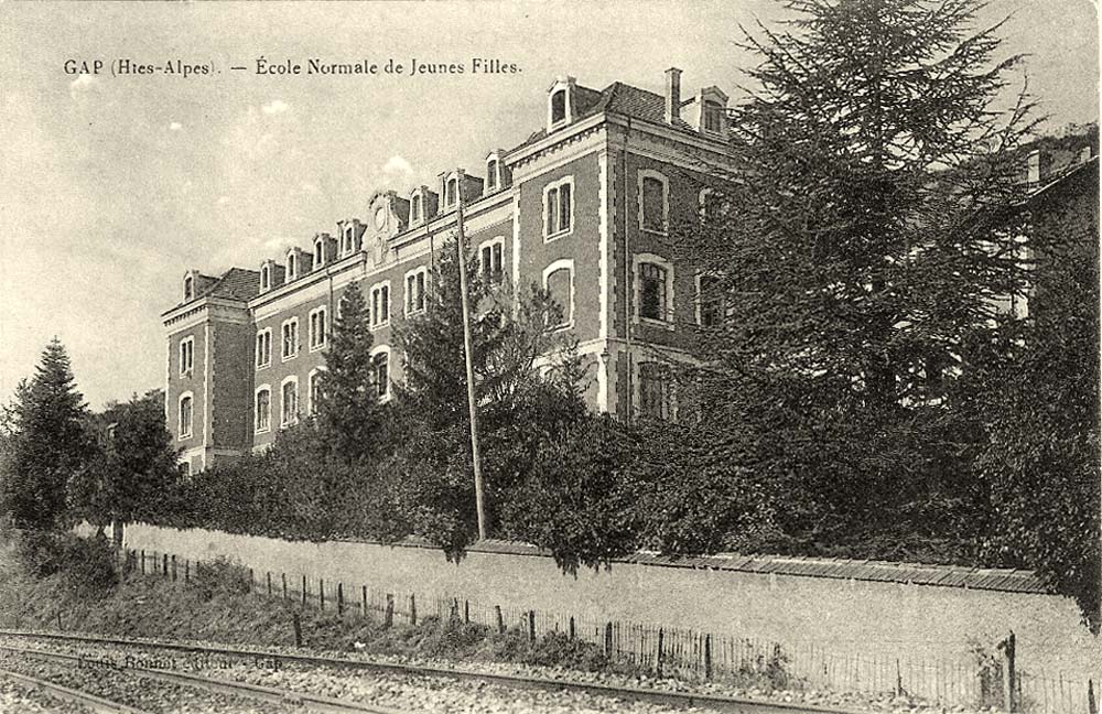 Gap. Ecole Normale de Jeunes Filles, Rue Jean-Mace, chemin de fer, 1920
