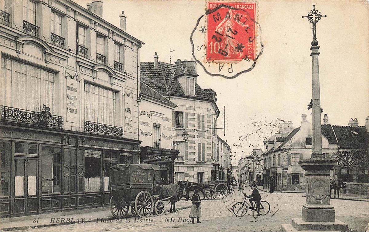 Herblay-sur-Seine. Place de la Mairie, 1912