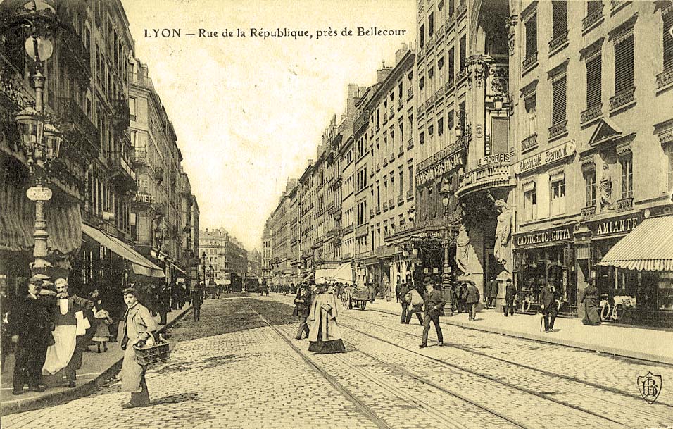 Lyon. Rue de la République, près de Bellecourt