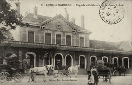 Lons-le-Saunier. Central entrée de la Gare, 1913