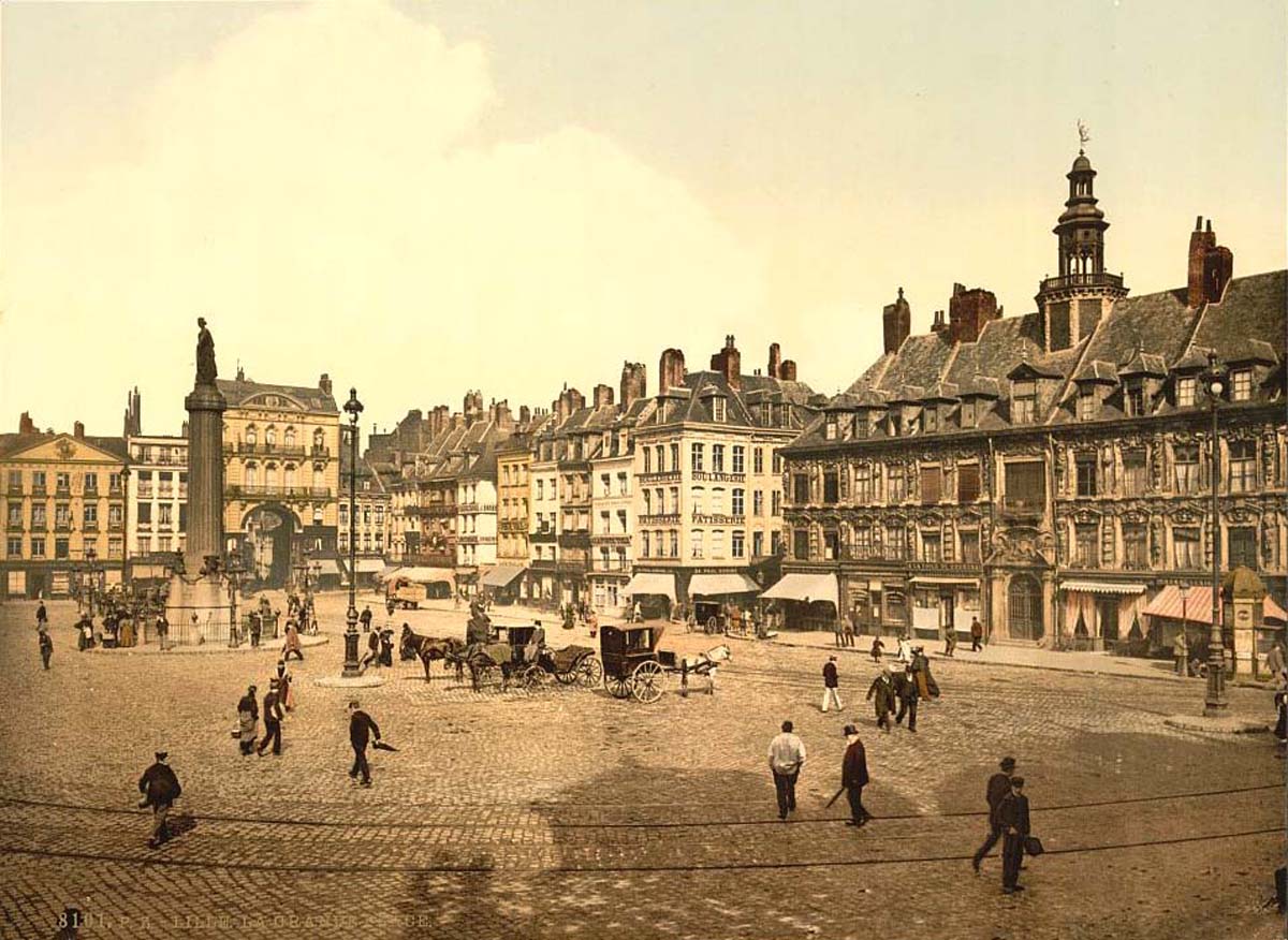 Lille. La Grande Place, vers 1890