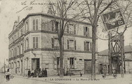 La Courneuve. La Mairie et la Poste, 1909