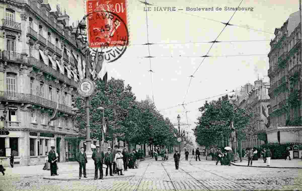 Le Havre. Boulevard de Strasbourg, 1909