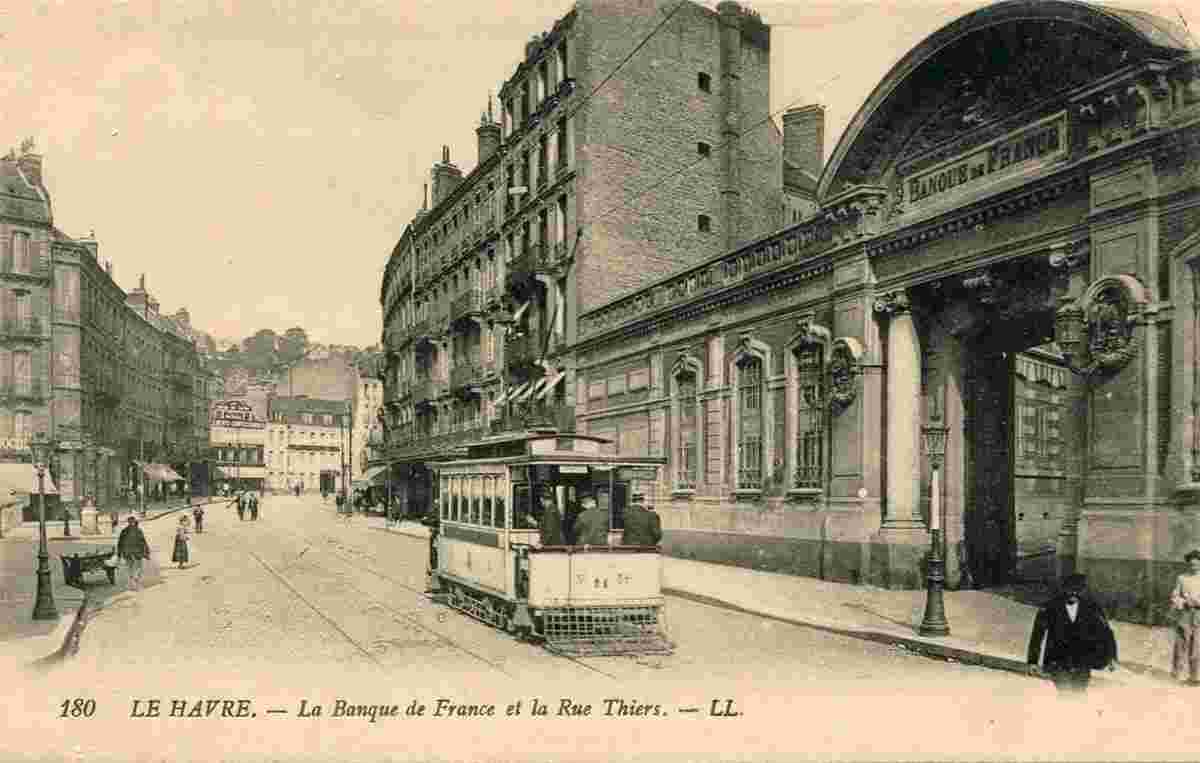 Le Havre. La Banque de France à Rue Thiers