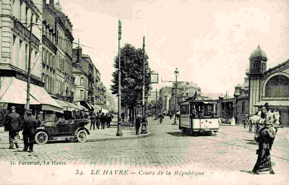 Le Havre. La Gare et Boulevard de la République