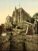 Le Mont-Saint-Michel. Abbey from the ramparts, 1890