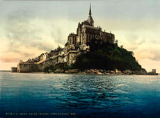 Le Mont-Saint-Michel. Looking northeast at high water, 1890