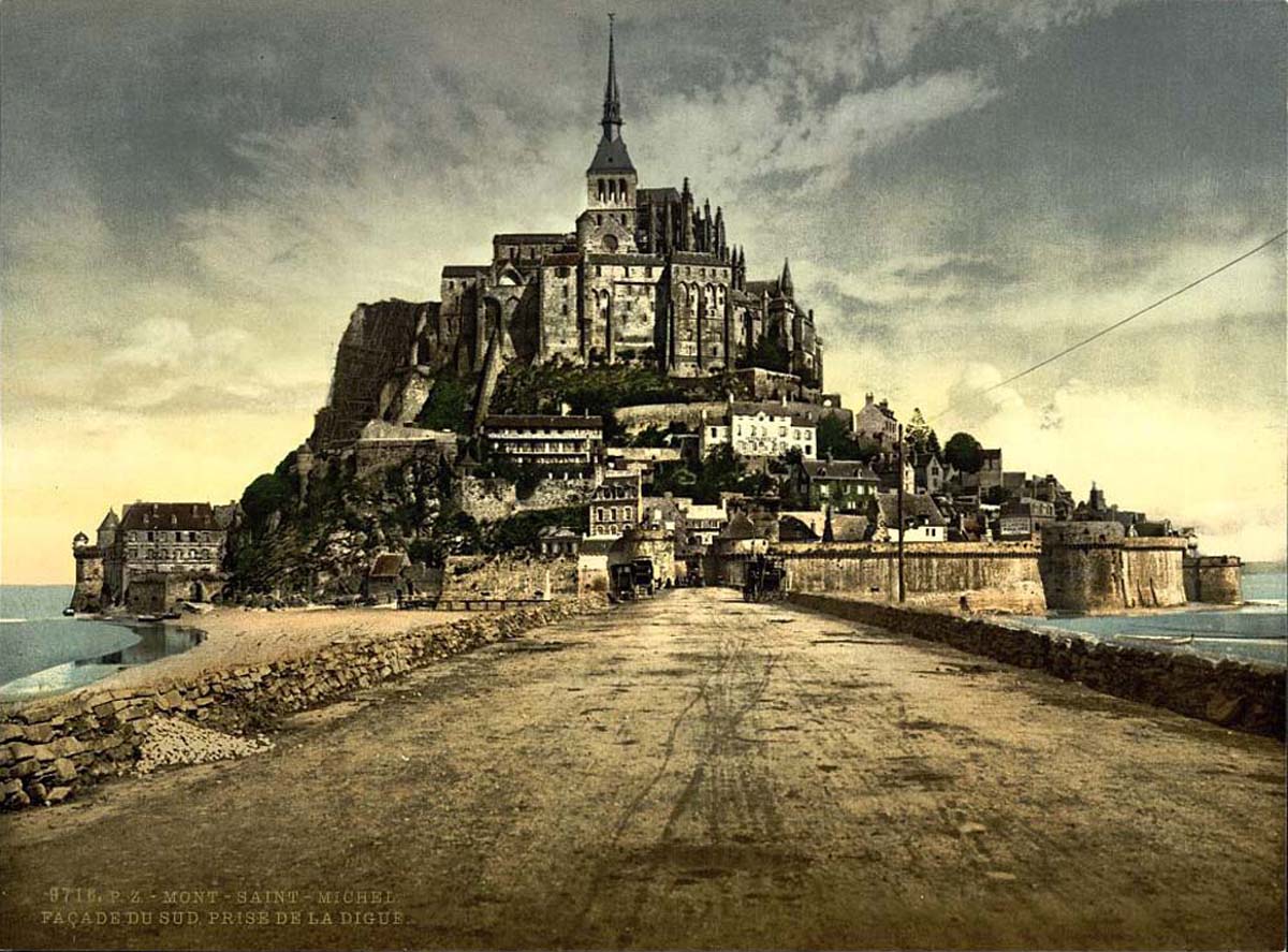 Le Mont-Saint-Michel. South front from the dike, 1890