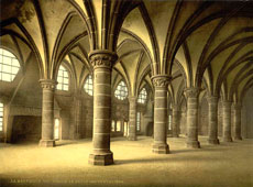Le Mont-Saint-Michel. The knights' hall, 1890