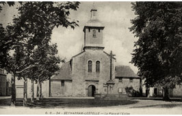 Lestelle-Bétharram. La Place et l'Église